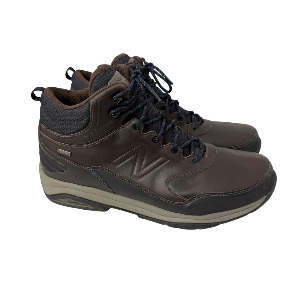 New Balance 1400 Boots Men’s Size 15 D Brown Leather Waterproof Lace Up